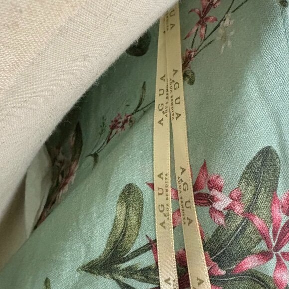 Agua by Agua Bendita Lima green linen extra long dress - Picture 12 of 13